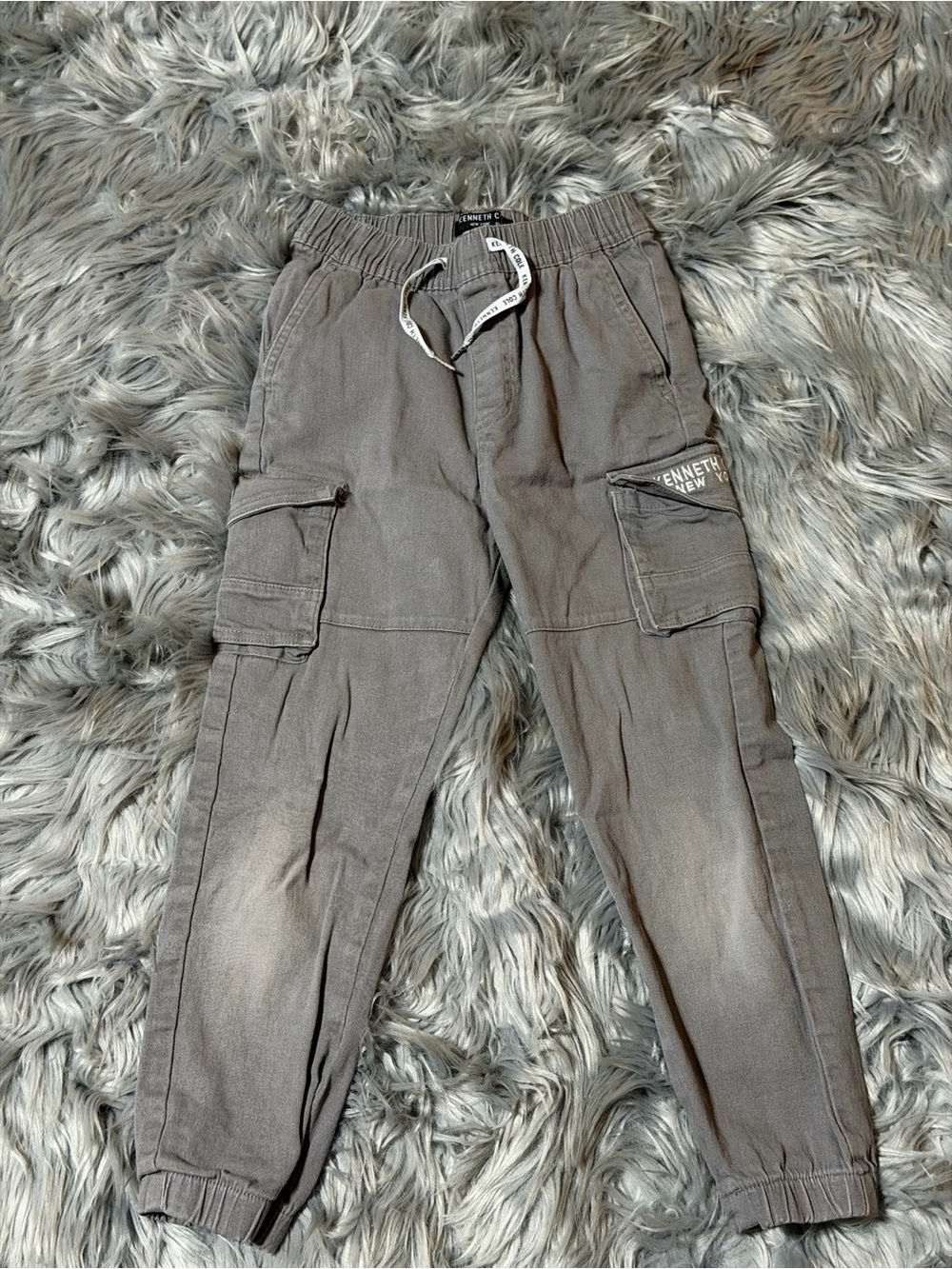 Kenneth Cole Gray Cargo Jogger Pants - Kids
